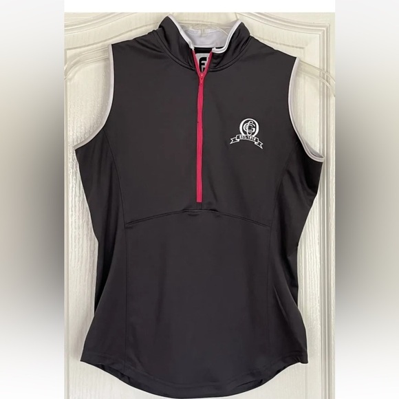 Womens FJ Footjoy 1/2 Zip Woven‎ Windbreaker Shell Performance Vest XS - Picture 1 of 9